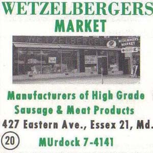 Wetzelberger’s Market ad
