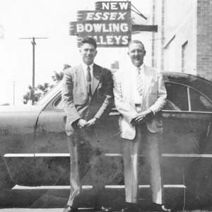 Police Detectives outside New Essex Bowling Alleys, 1950s