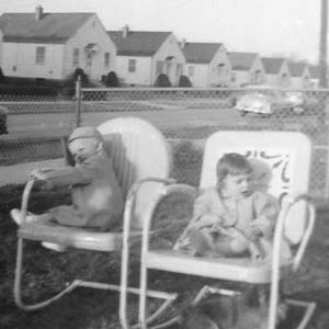 Cousins Bill Cawley and Sheila Hartman, Woodlynn Road, 1953