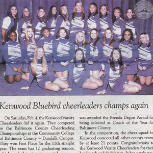 Kenwood Bluebird Cheerleaders Champs Again, 2006